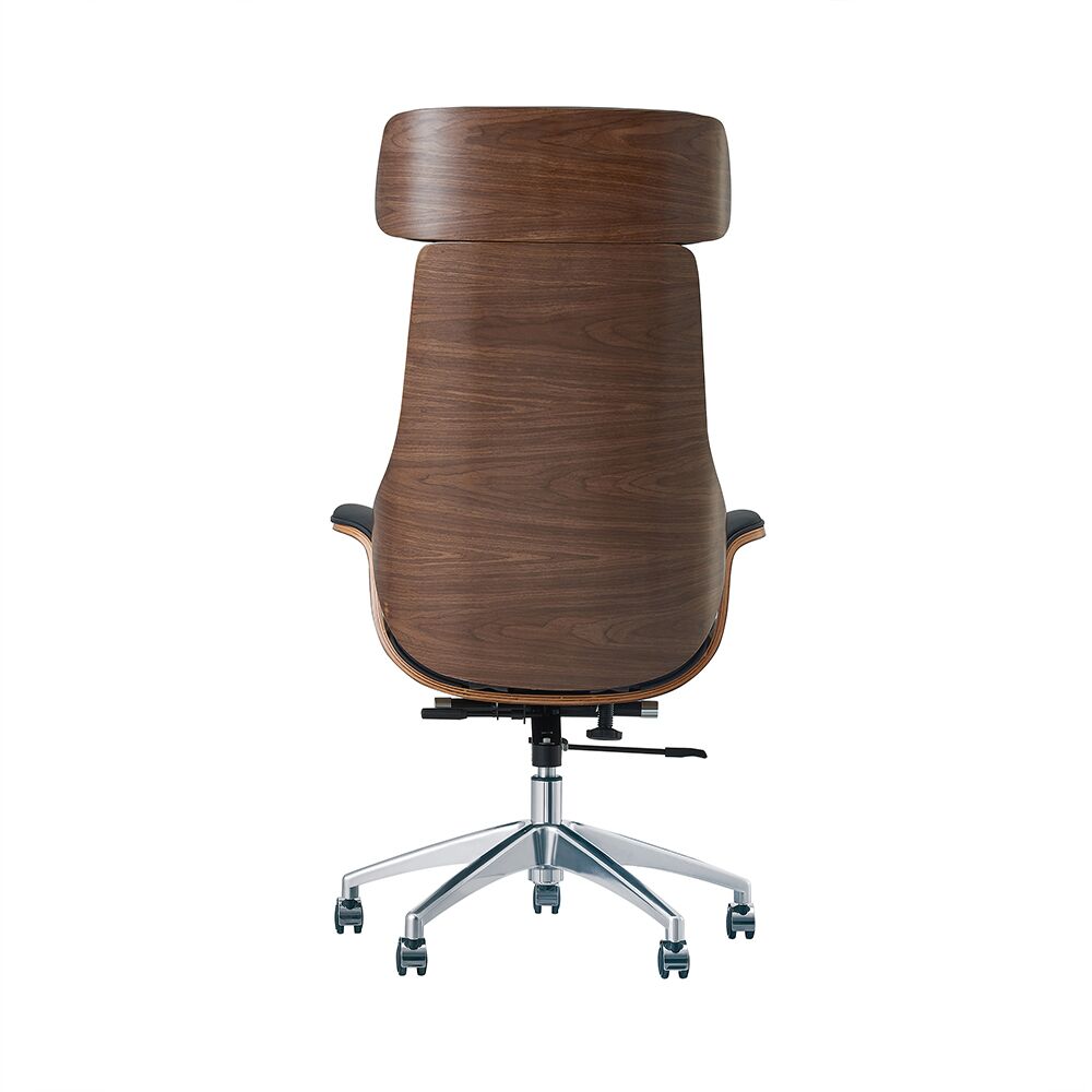 861-01 new premium executive chair brown PU leather headrest armrest swivel office chair - Image 6