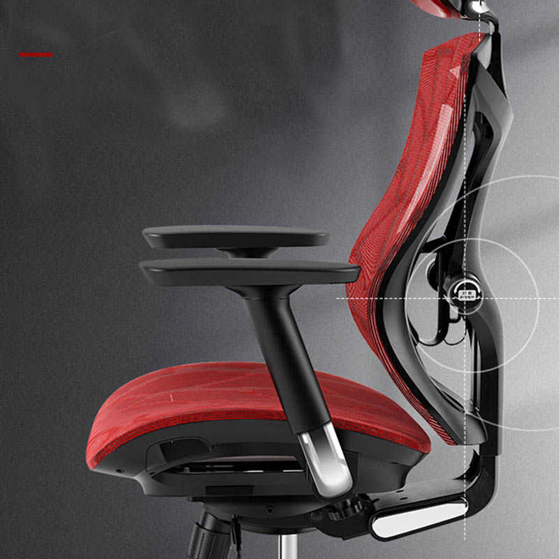 Reclining Office Desk Chair Ergonomic Office Chair with Lumbar Support Height Adjustable Headrest - Image 9