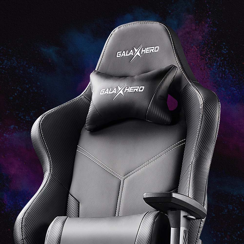 Video Game Chair PC Computer Gaming Chair Adjustable Height with Retractable Footrest - Image 2