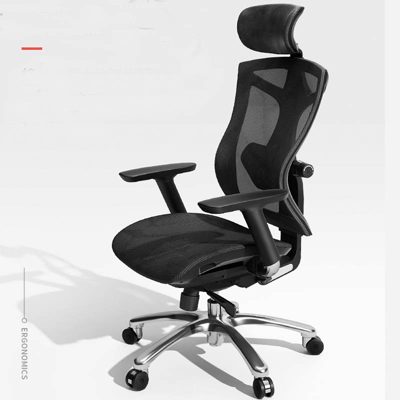 Reclining Office Desk Chair Ergonomic Office Chair with Lumbar Support Height Adjustable Headrest - Image 4
