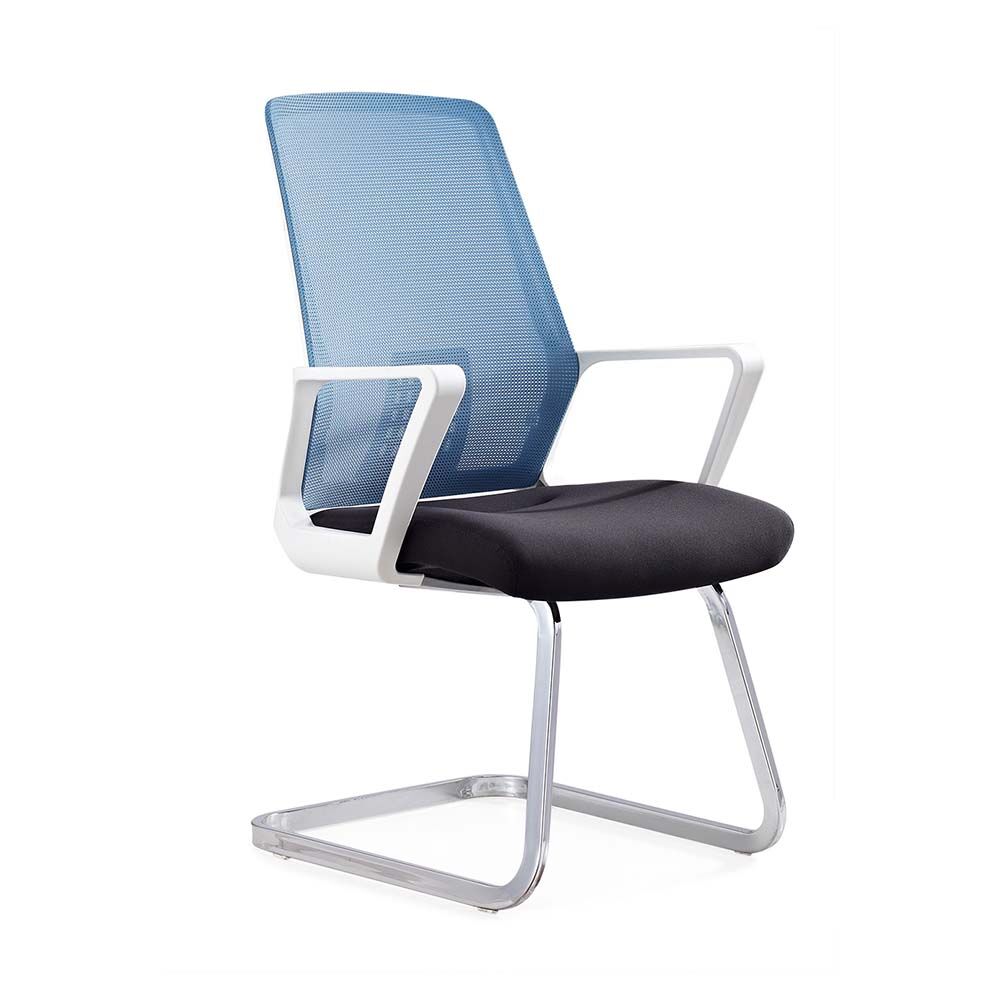 Stackable mesh back armchair with upholstered fabric seat and for office,guest reception - Image 2