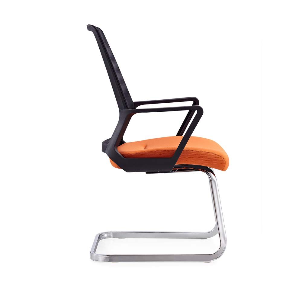 Stackable mesh back armchair with upholstered fabric seat and for office,guest reception - Image 6