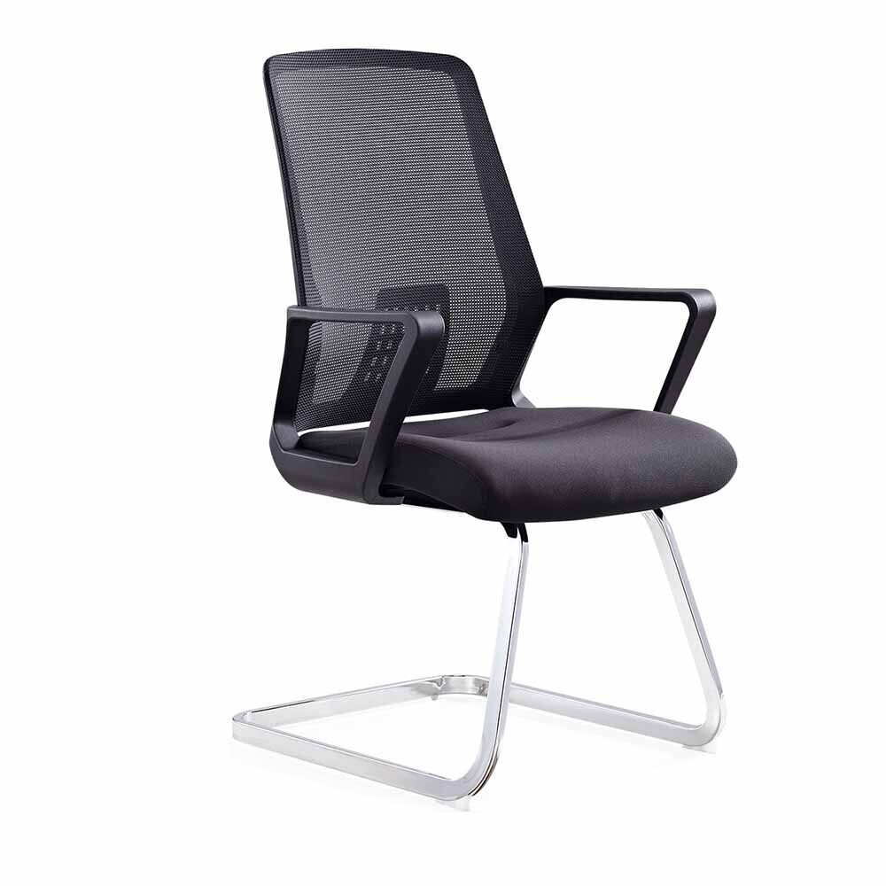 Stackable mesh back armchair with upholstered fabric seat and for office,guest reception - Image 12