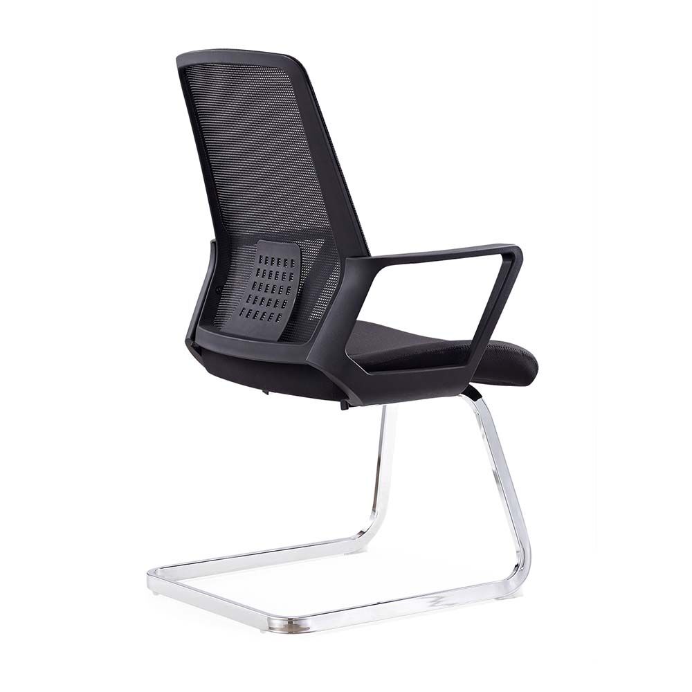 Stackable mesh back armchair with upholstered fabric seat and for office,guest reception - Image 10