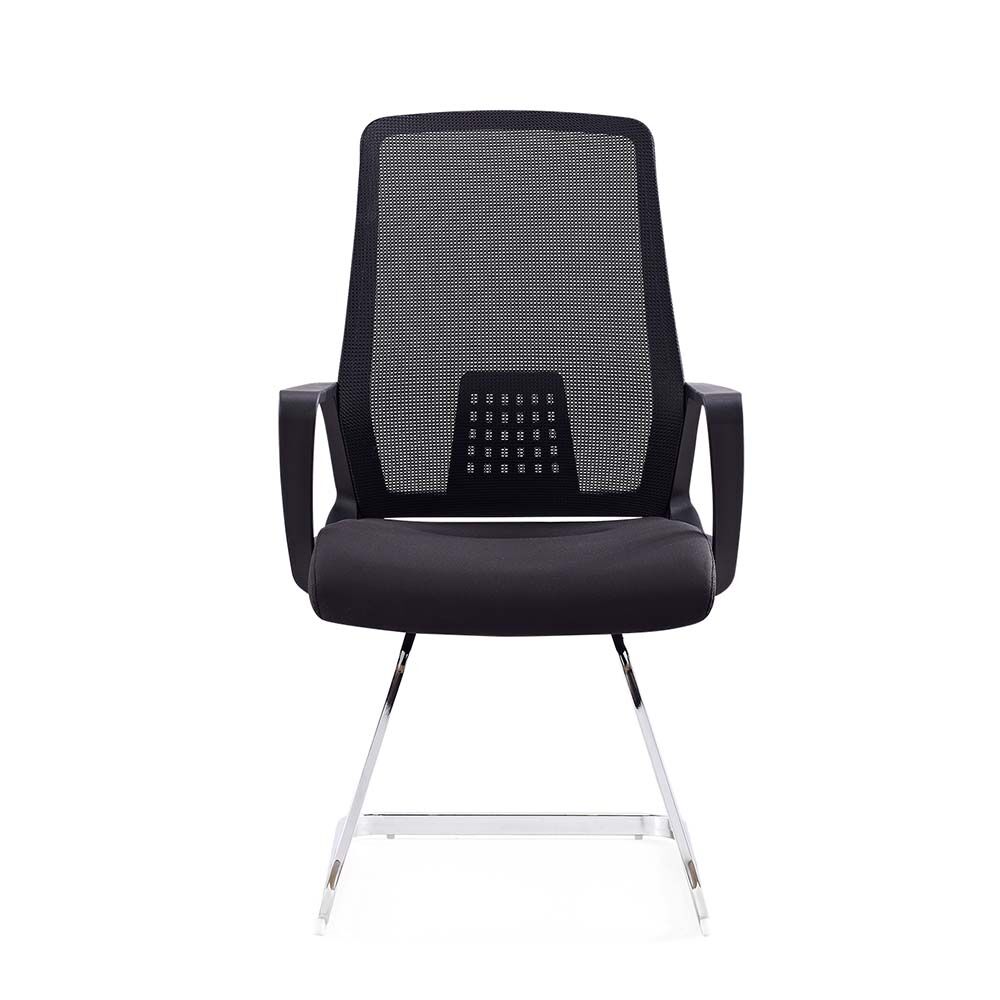 Stackable mesh back armchair with upholstered fabric seat and for office,guest reception - Image 9