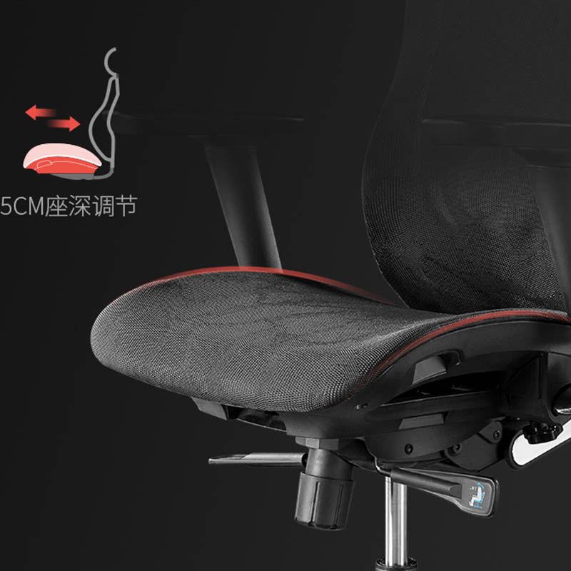 Reclining Office Desk Chair Ergonomic Office Chair with Lumbar Support Height Adjustable Headrest - Image 5